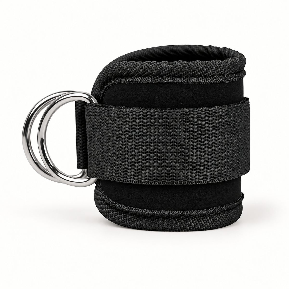 Padded Ankle Cuffs & Resistance Band Set Options — Black