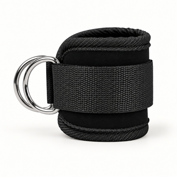 Padded Ankle Cuffs & Resistance Band Set Options — Black
