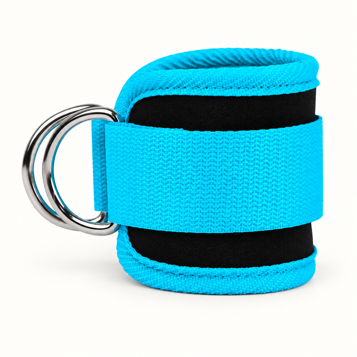 Padded Ankle Cuffs & Resistance Band Set Options — Blue