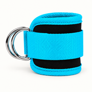 Padded Ankle Cuffs & Resistance Band Set Options — Blue