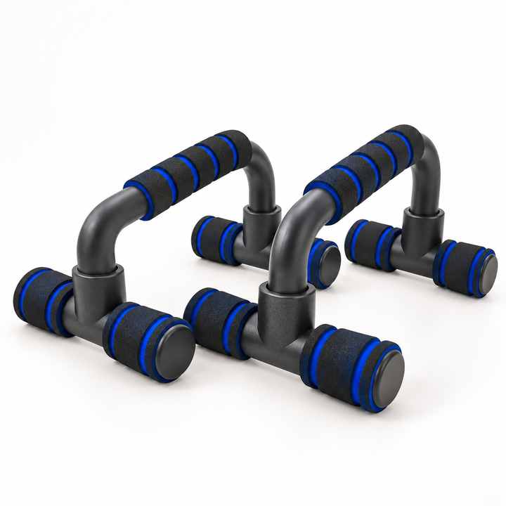 Push-Up Bar Pair with Padded Grips — Blue