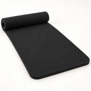 Ribbed Yoga Mat, 185–200 cm — 185X60X1.5cm BLACK