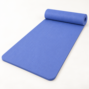 Ribbed Yoga Mat, 185–200 cm — 185X60X1.5cm BLUE