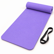 Ribbed Yoga Mat, 185–200 cm — 185X60X1cm PURPLE