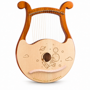 19-string lyre harp with outer-space design