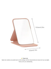 Free Gift — Pink Folding Makeup Mirror, 10.8 × 6.9 cm