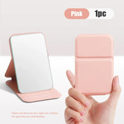 Free Gift — Pink Folding Makeup Mirror, 10.8 × 6.9 cm