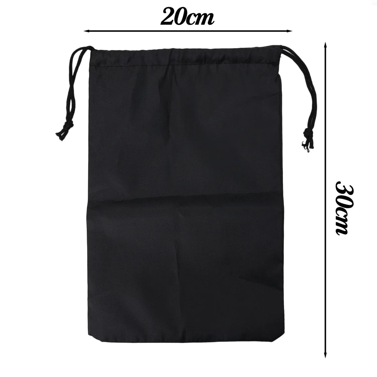Black Drawstring Storage Pouch for Small Garments, 20 × 30 cm