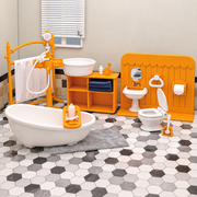 1:12 Dollhouse Furniture & Miniature Scene Set — bathroom