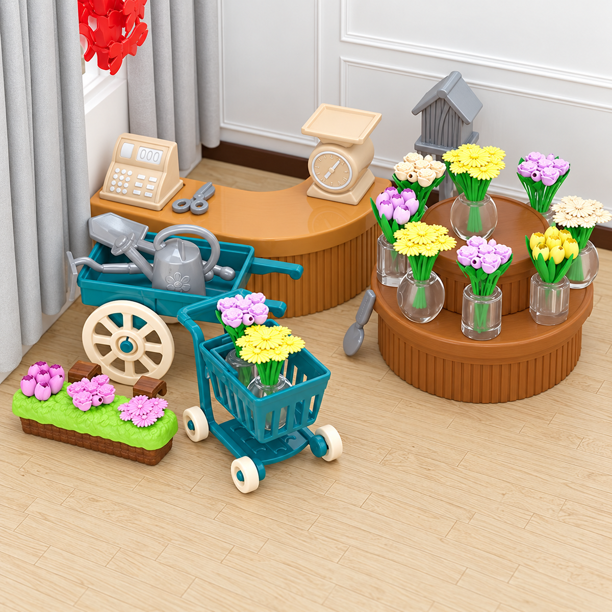 1:12 Dollhouse Furniture & Miniature Scene Set — florist