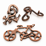 3-Pack Metal Brain Teasers, Selected Puzzle Sets — S DanChe NanNuBiao