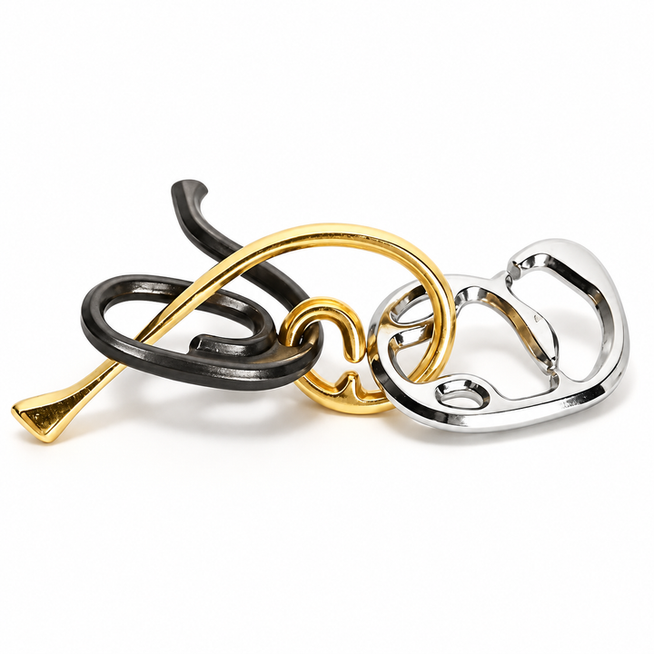 Curved Ring Metal Disentanglement Puzzle — DianDuSE