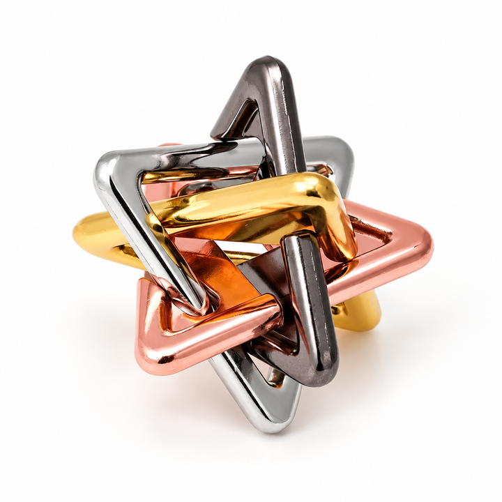 Triangular Interlocking Metal Puzzle — SiWei SanJiao