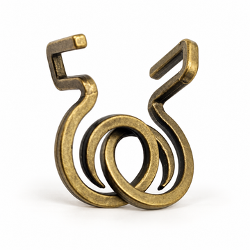Hooked Ring Metal Disentanglement Puzzle — Gou Puzzle
