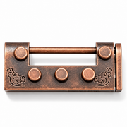 Ruyi Lock Bronze-Tone Sliding Metal Brain Teaser Puzzle