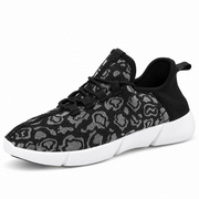 Black fiber-optic sneaker, unlit appearance