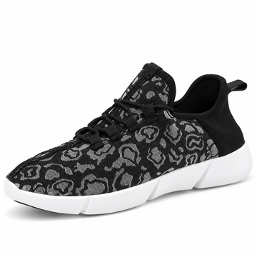 Black fiber-optic sneaker, unlit appearance