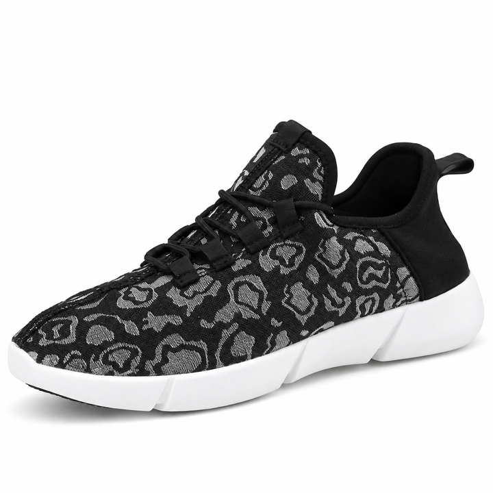 Black fiber-optic sneaker, unlit appearance