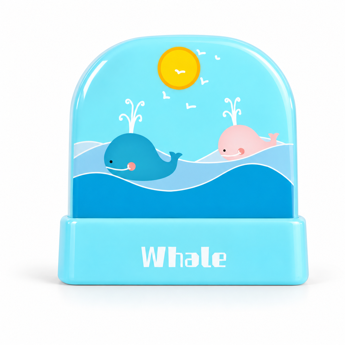 Personalized name stamp casing — Whale