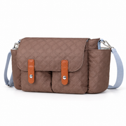 Quilted stroller organizer bag — Coffee