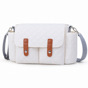 Quilted stroller organizer bag — Beige