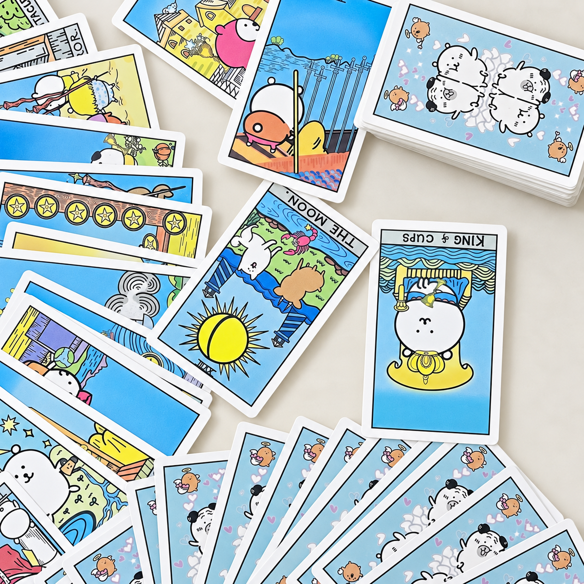 Bear tarot deck, example card faces