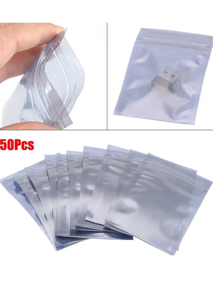 Free Gift — Antistatic Electronics Storage Bags, 50-Pack, 10 × 12 cm