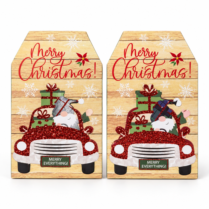 Christmas Gnome Truck Gift Card Holders — Set of 2 — hero view