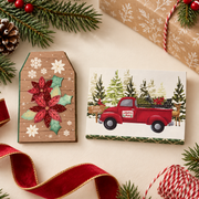 Poinsettia & Christmas Truck Gift Card Holders — Set of 2 — lifestyle view