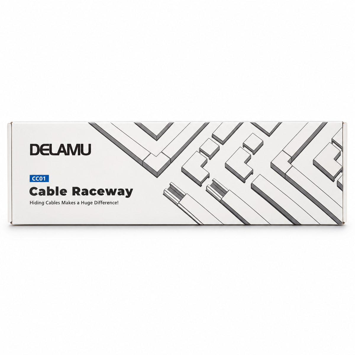 DELAMU CC01 Cable Raceway Kit — Gray — hero view