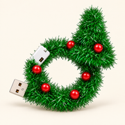 Christmas Tree USB Projector Light — Flexible Tinsel Design