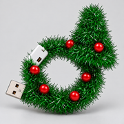 Christmas Tree USB Projector Light — Flexible Tinsel Design