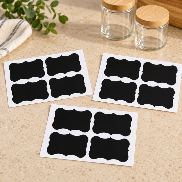 Free Gift — Blank Chalkboard-Style Pantry Labels, 12-Piece