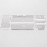 Clear Acrylic Wallet Pattern Templates — 7-Piece Leathercraft Set