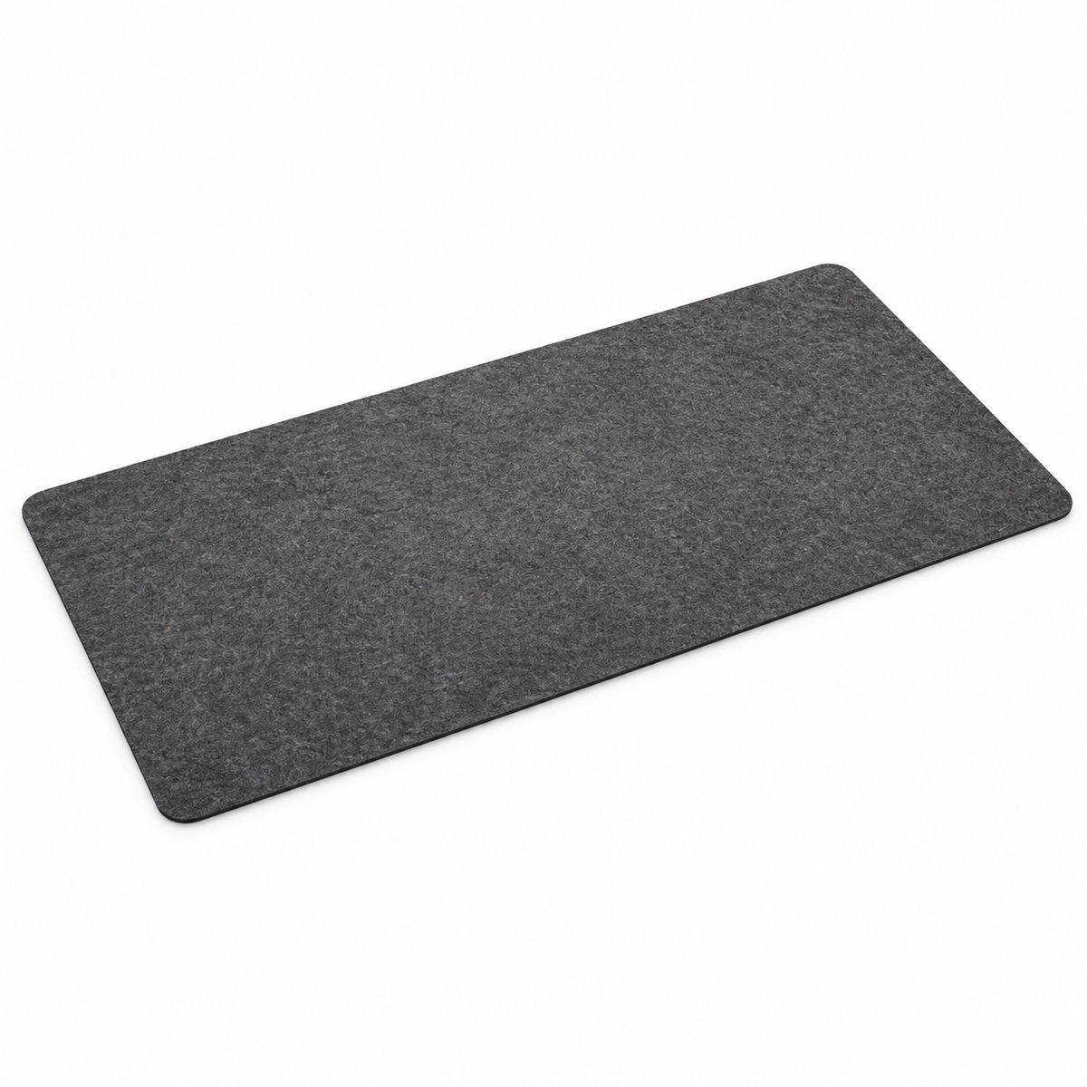 Dark Gray Felt Desk Mat — 100 × 50 cm, Non-Slip Backing