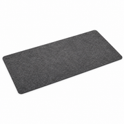 Dark Gray Felt Desk Mat — 100 × 50 cm, Non-Slip Backing