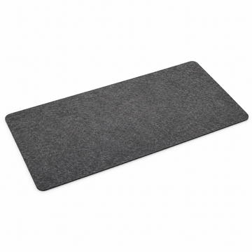 Dark Gray Felt Desk Mat — 100 × 50 cm, Non-Slip Backing