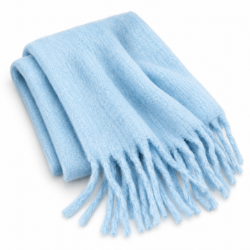 Women's Soft Polyester Tassel Scarf — Long Solid-Color Wrap