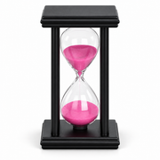 Wooden-Frame Sand Hourglass — Approximate 30-Minute, Black, 1 Piece
