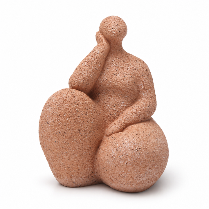 Sandstone-Look Resin Woman Figurine — Selected Pose, 1 Piece