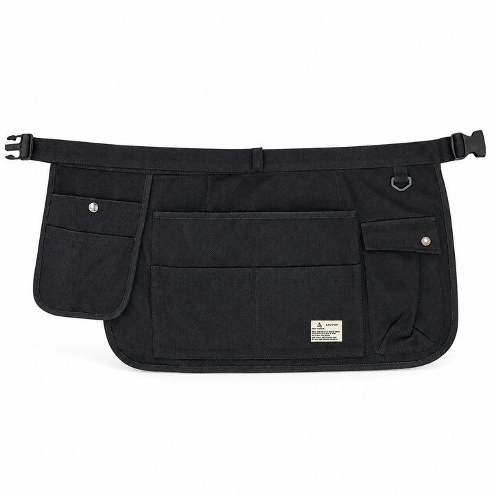 Cotton Canvas Waist Utility Apron with 9 Pockets — 1 Piece, Selected Color