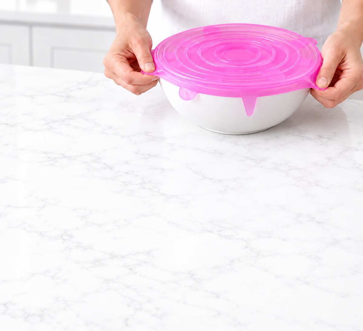 Reusable Stretch Bowl Covers — 6-Piece Round Set