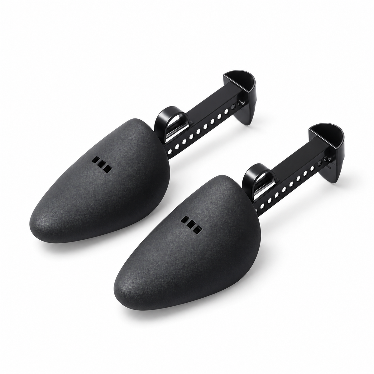 Adjustable Plastic and Steel Shoe Trees — 1 Pair, Selected Size and Color