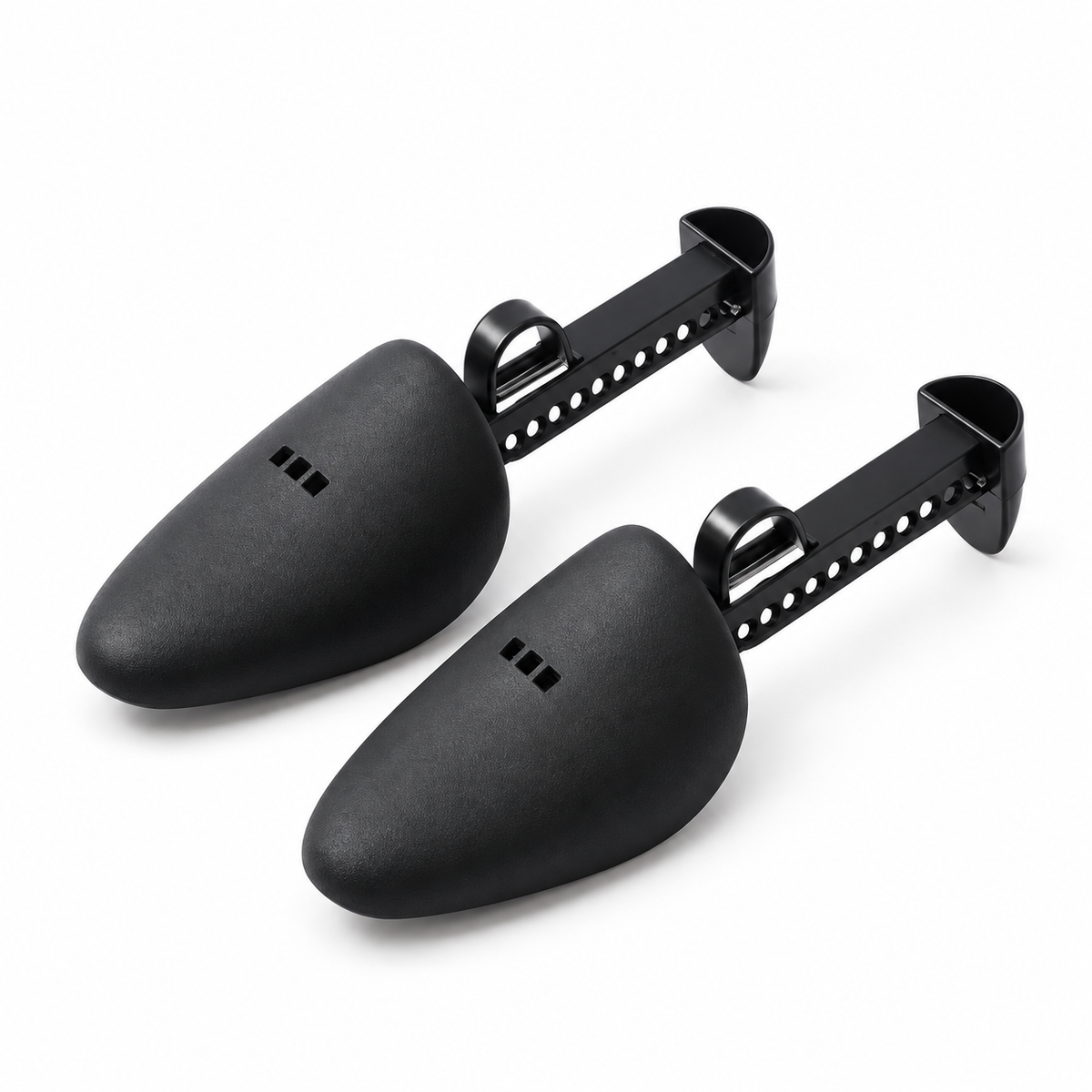 Adjustable Plastic and Steel Shoe Trees — 1 Pair, Selected Size and Color
