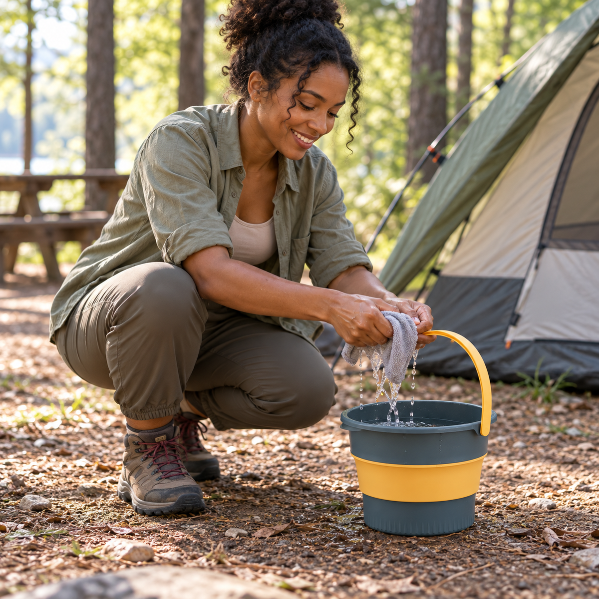 Collapsible Utility Bucket with Carry Handle — 5L, 1 Piece