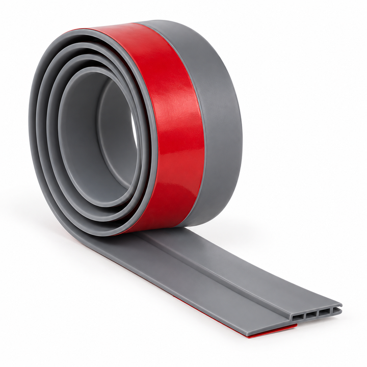 Self-Adhesive Silicone Door Draft Seal — 1 m Roll, Selected Color