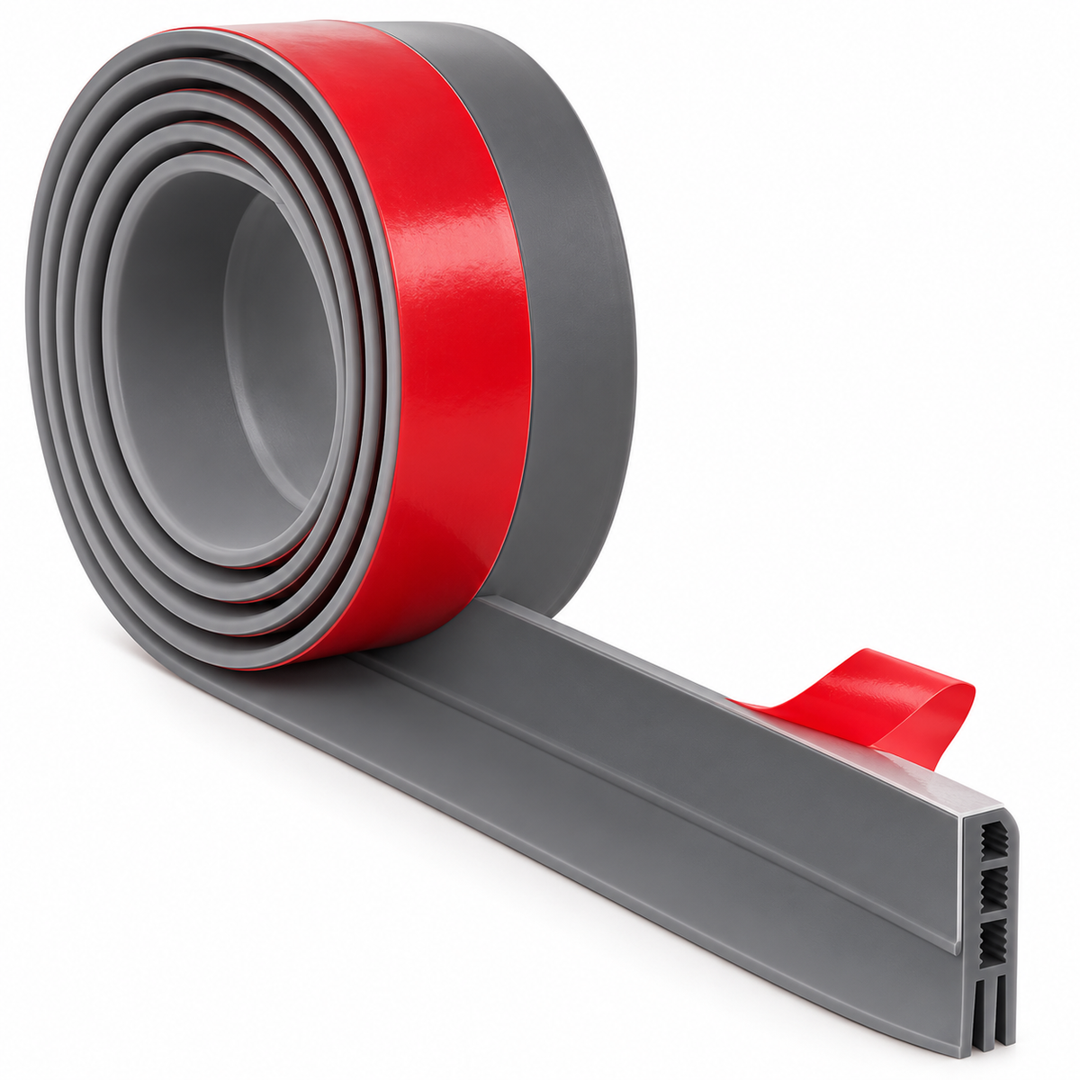 Self-Adhesive Silicone Door Draft Seal — 1 m Roll, Selected Color
