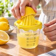 Manual Citrus Reamer with Measuring Jug — Yellow, 1 Piece