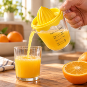 Manual Citrus Reamer with Measuring Jug — Yellow, 1 Piece