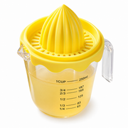 Manual Citrus Reamer with Measuring Jug — Yellow, 1 Piece